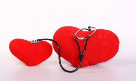 Heart shaped pillows with a stethoscope