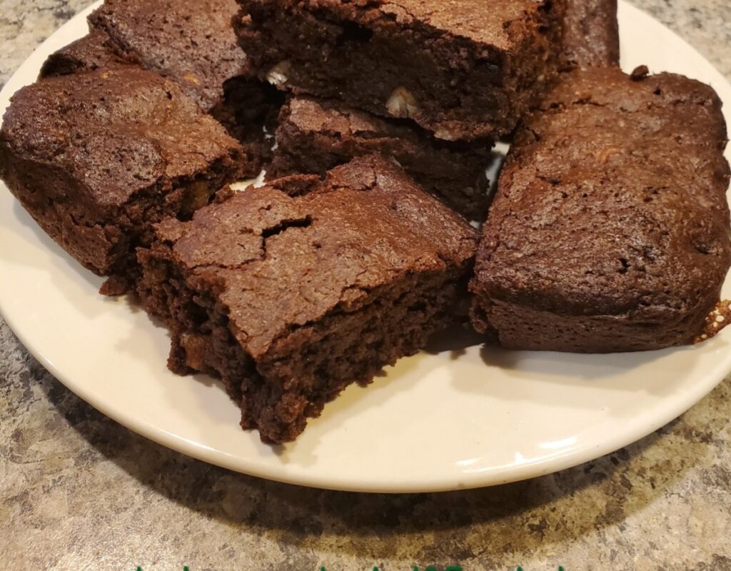 Plate of brownies