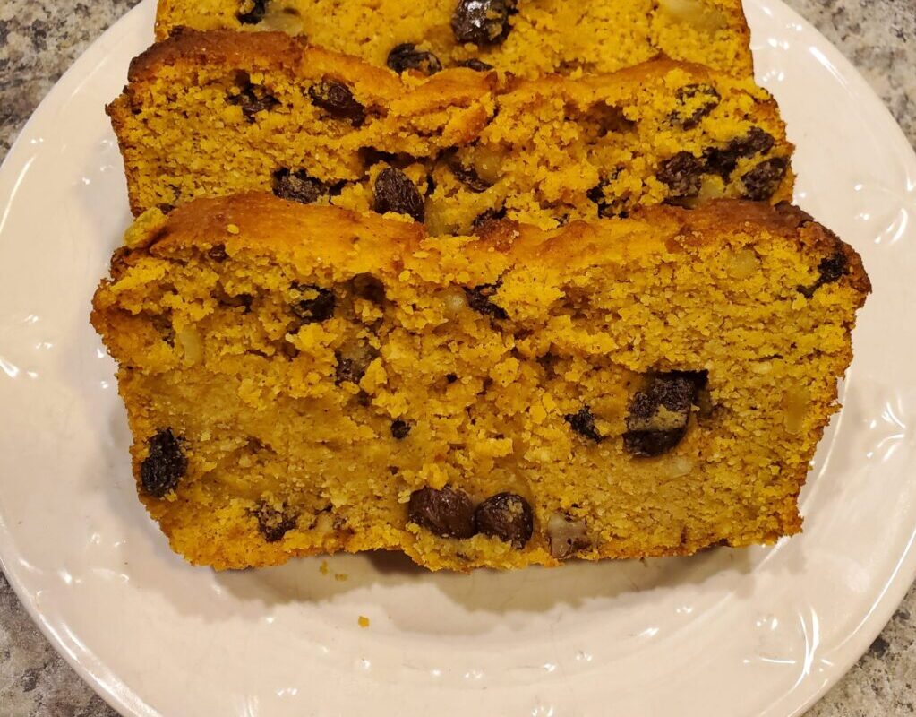 Slices of pumpkin bread