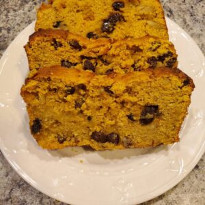 Slices of pumpkin bread